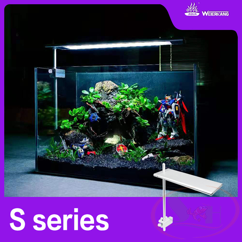 Đèn led Week RGB-UV S series S300, S400, S450 nano mini kẹp thành hồ bể thủy sinh cá tép