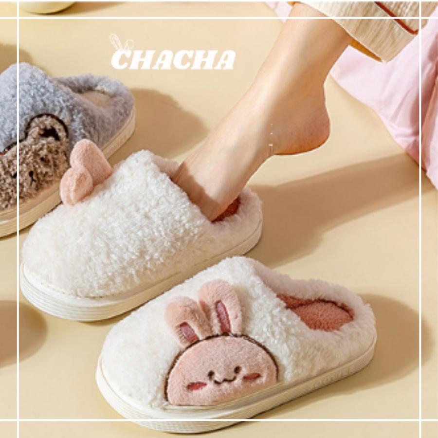 Dép đi trong nhà Chacha Sweet Dép bông hình Thỏ Sky Rabbit Cute siêu êm siêu dễ thương