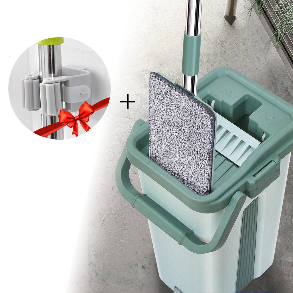Cây Lau Nhà Tự Vắt Xoay 360 Độ Kèm 2 Bông Lau Tặng Móc Treo Cây Lau Nhà Gắn Tường Cao Cấp - Giao Hàng Toàn Quốc