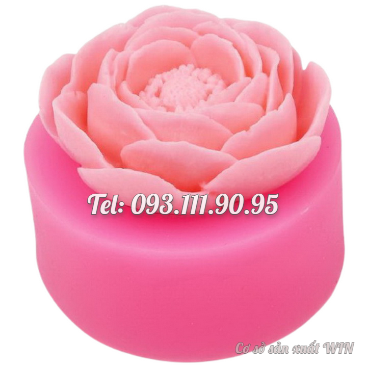 Khuôn silicon làm rau câu hoa hồng trà nhật loại 8 cm - Mã số 1255