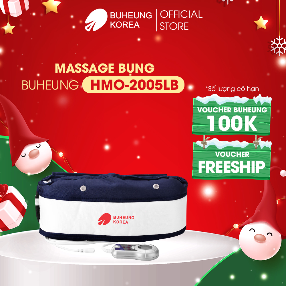Massage bụng nhiệt hồng ngoại Buheung HMO-2005LB, độ rung 6000 vòng/phút, bảo hành chính hãng 12 tháng