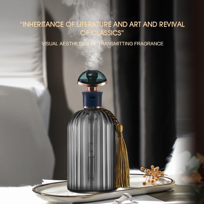 Nước Hoa Thủy Tinh Bình Phun Sương Tạo Ẩm Không Khí USB Aromatheraphy Siêu Âm Thanh Mát Phun Sương Tạo Máy Khuếch Tán Tinh Dầu Mini Di Động Nhà Hương Ẩm