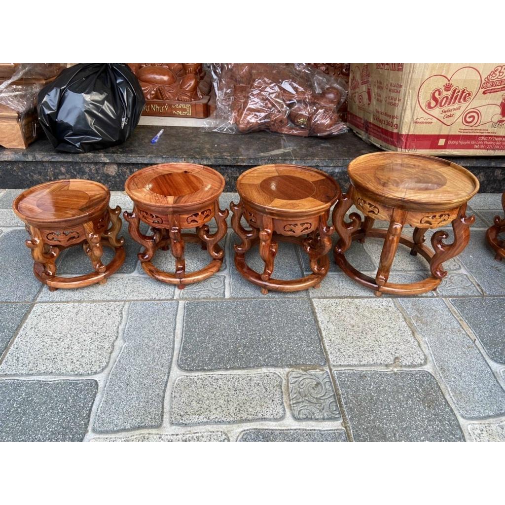 Đôn gỗ tròn - kỉ gỗ thờ cúng gỗ hương chân tròn