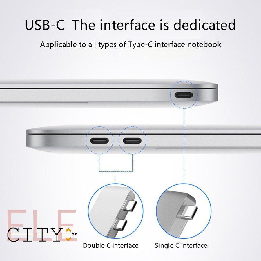 Bộ chuyển đổi 107ele cổng USB 3.1 Type-C sang cổng Hdmi 4k 3 USB C cổng 3.0 Tf Pd cho máy tính xách tay Laptop táo Pro/
