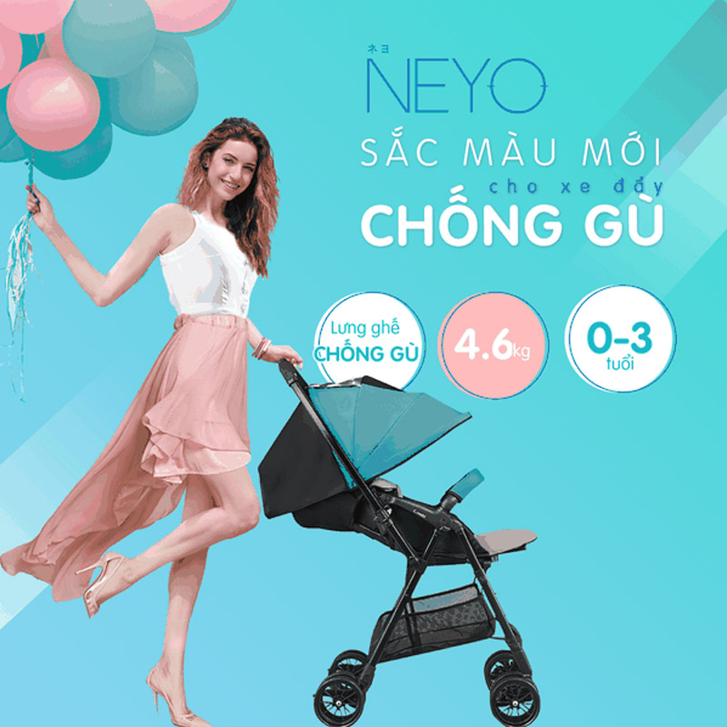 Xe đẩy Combi NEYO màu xanh