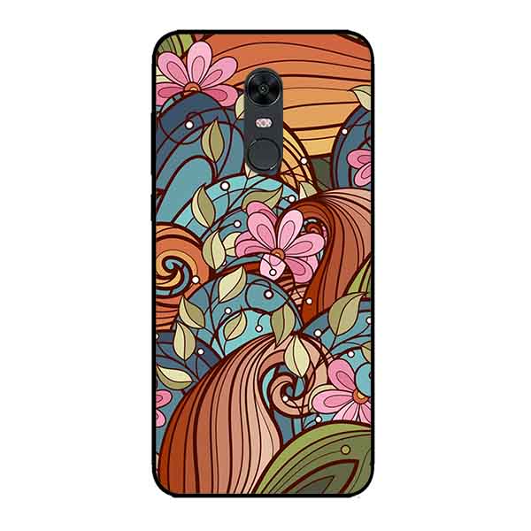 Ốp Lưng in cho Xiaomi Redmi 5 Mẫu Họa Tiết Nền Lá - Hàng Chính Hãng