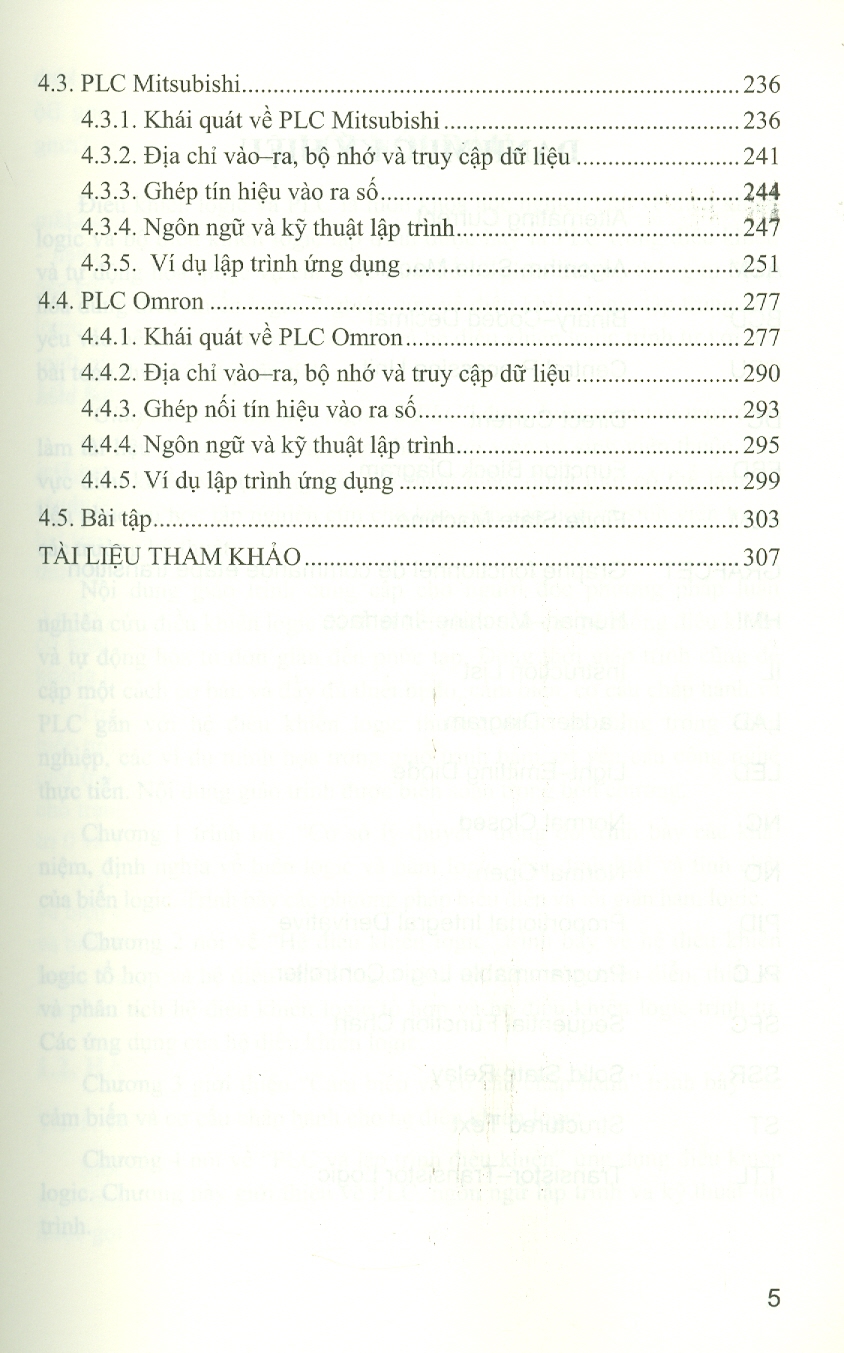 Giáo Trình ĐIỀU KHIỂN LOGIC VÀ PLC (Giáo Trình Dùng Cho Kỹ Sư, Sinh Viên Ngành Kỹ Thuật Điện, Kỹ Thuật Điều Khiển Và Tự Động Hóa)