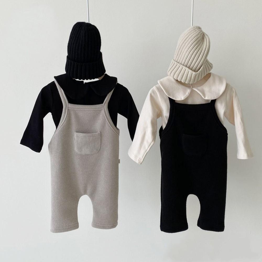 2021 Thu Mới Bé Trai Cotton Áo Liền Quần Màu Áo Liền Quần Tập Đi Cho Bé Gái Có Mũ Áo Trẻ Sơ Sinh Quần Áo Trẻ Em Bộ