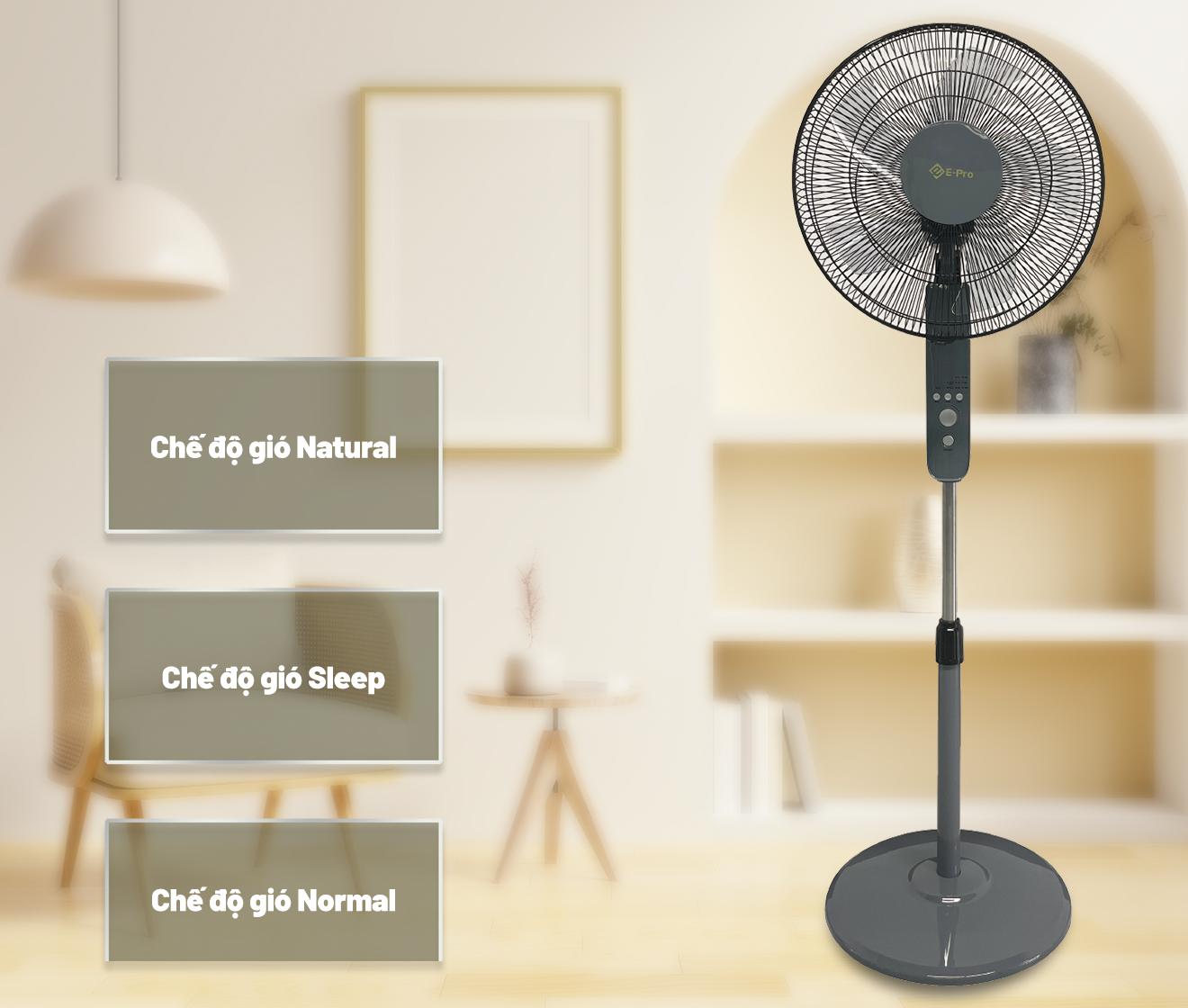[Hàng chính hãng] Quạt đứng VEP-SF40-A12R - 3 chế độ gió - Hẹn giờ 7 tiếng - Điều khiển từ xa