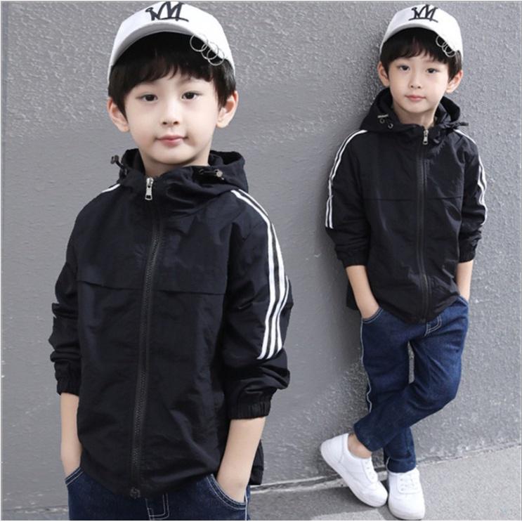 Áo khoác bé trai bé gái áo dù 2 lớp size đại Hàn Quốc cute từ 5 đến 14 tuổi D502