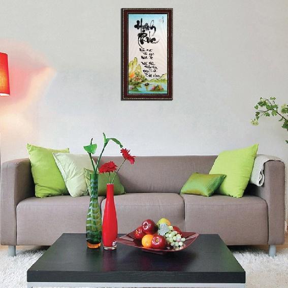 Thư pháp hạnh phúc, tranh chữ vợ chồng treo phòng ngủ