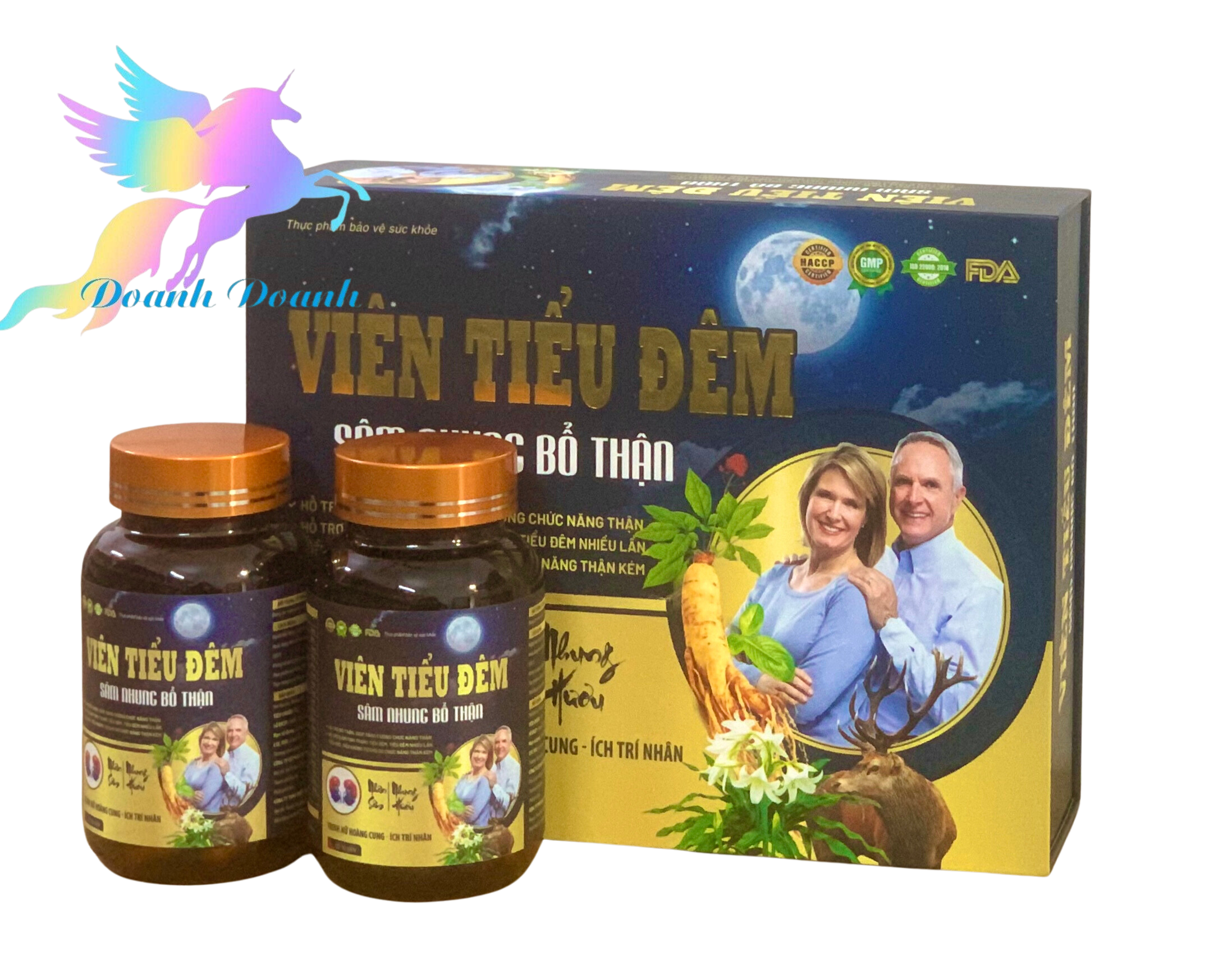 VIÊN TIỂU ĐÊM SÂM NHUNG BỔ THẬN ,Hộp 2 Lọ * 30 viên, Hỗ trợ bổ thận, giúp tăng cường chức năng thận.