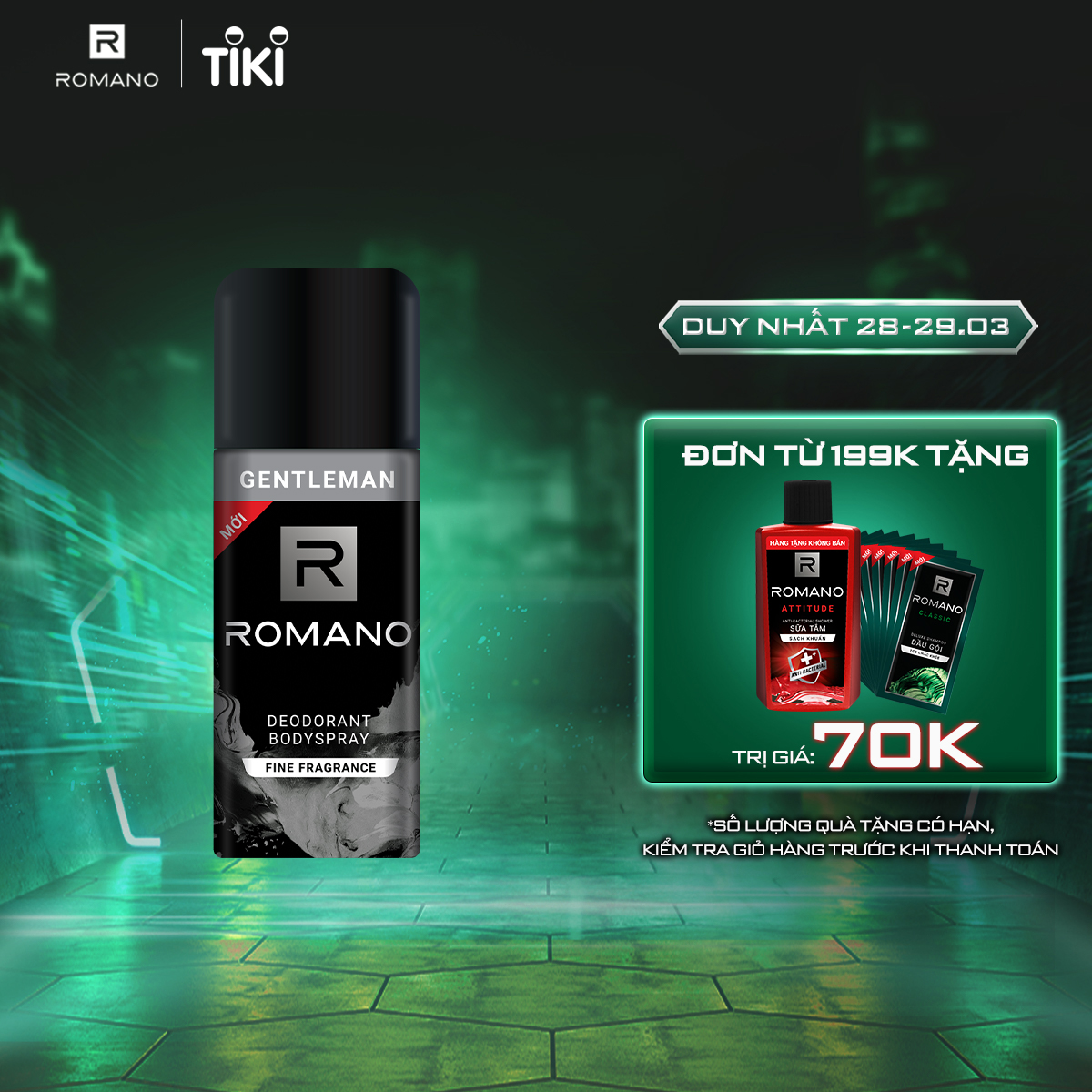 Xịt Ngăn Mùi Toàn Thân Romano Gentleman 150ml