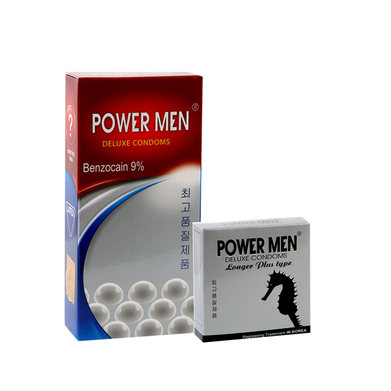 Bao cao su Powermen Longer Plus New 12 chiếc và Longer Plus 3 Chiếc