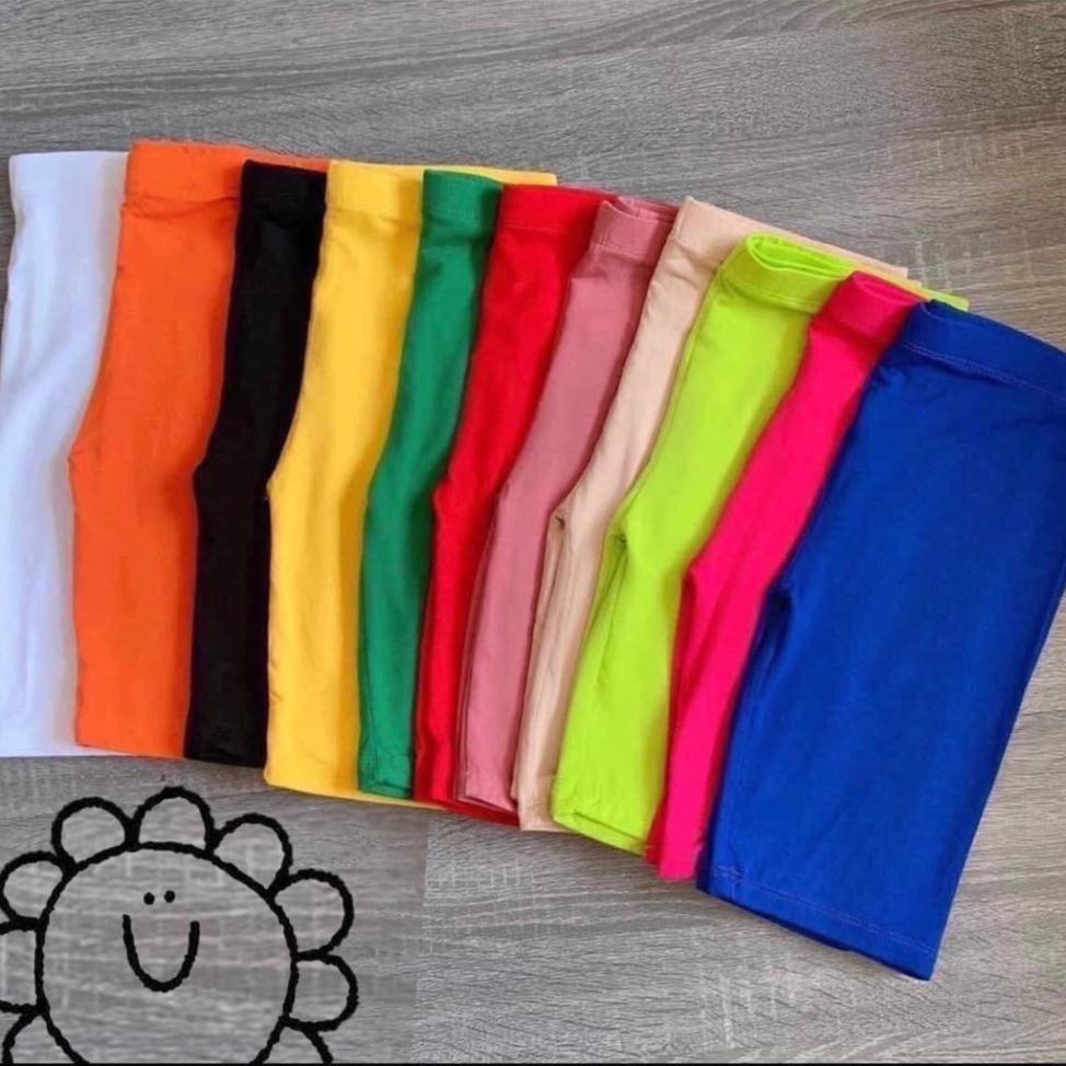 Quần legging nữ trên gối nhiều màu chất cotton co giãn 4 chiều quần đùi nữ thời trang 7101