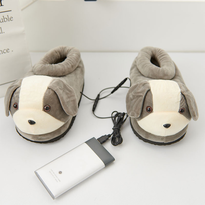 Dép đi trong nhà sưởi ấm chân bằng điện cổng USB trọng lượng nhẹ có sạc đi kèm