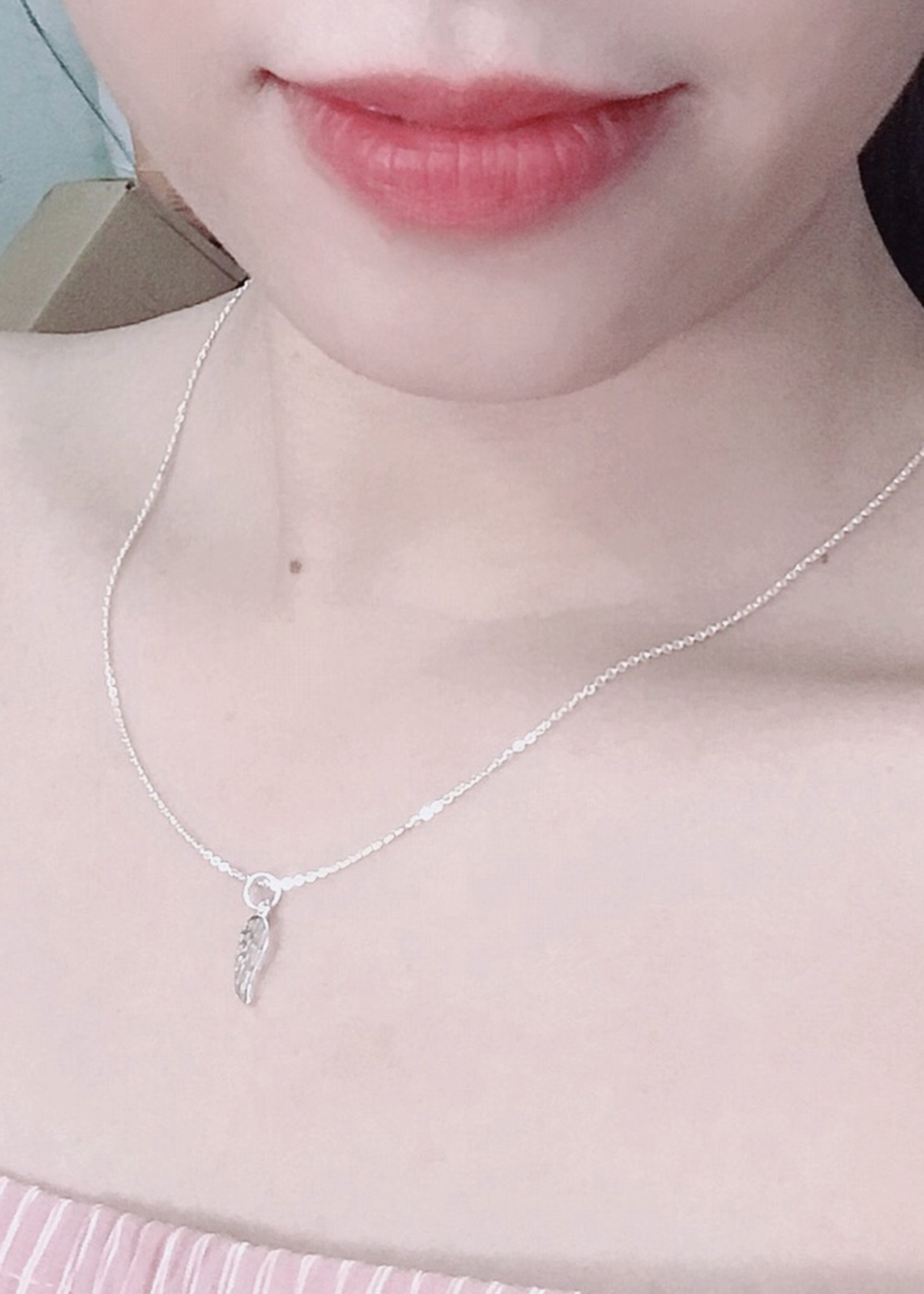 Dây chuyền bạc mặt cánh thiên thần - Ngọc Quý Gemstones