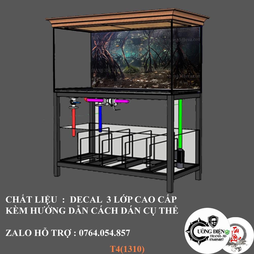 Tranh dán bể cá 3d nhiều kích thướt