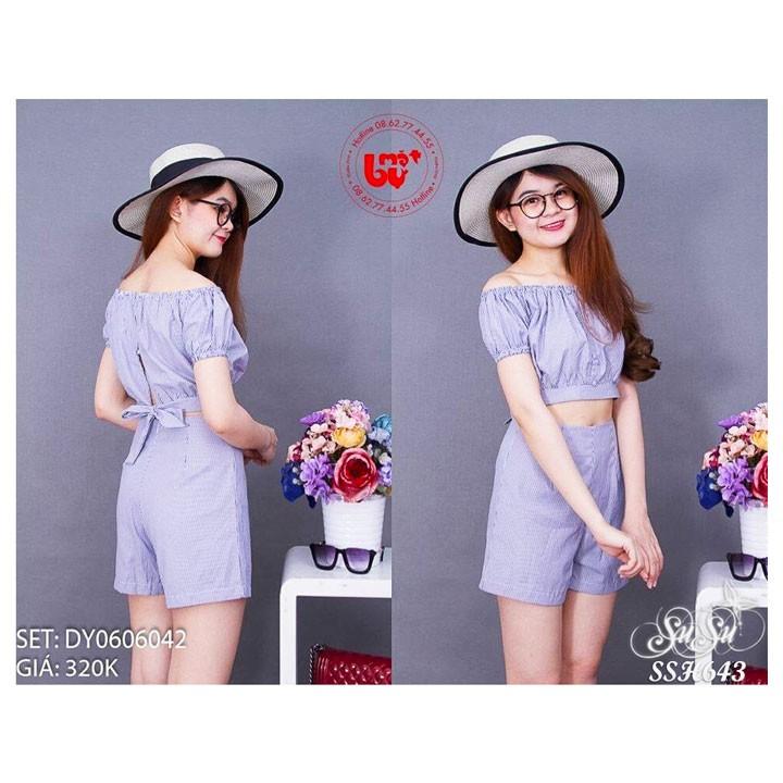 SuSu Shop - Set đùi áo cột lưng - SSH643