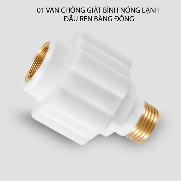 Van chống giật bình nóng lạnh với đầu ren bằng đồng D20mm