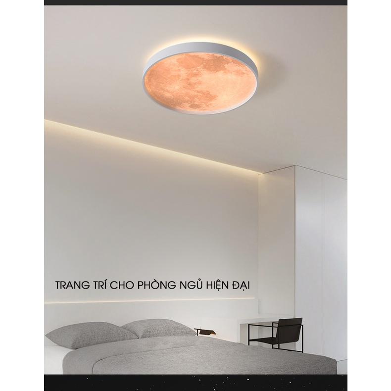 Đèn led ốp trần bản tròn màu trái đất trang trí phòng khách, phòng ngủ, ban công, hành lang cầu thang sang trọng phong cách