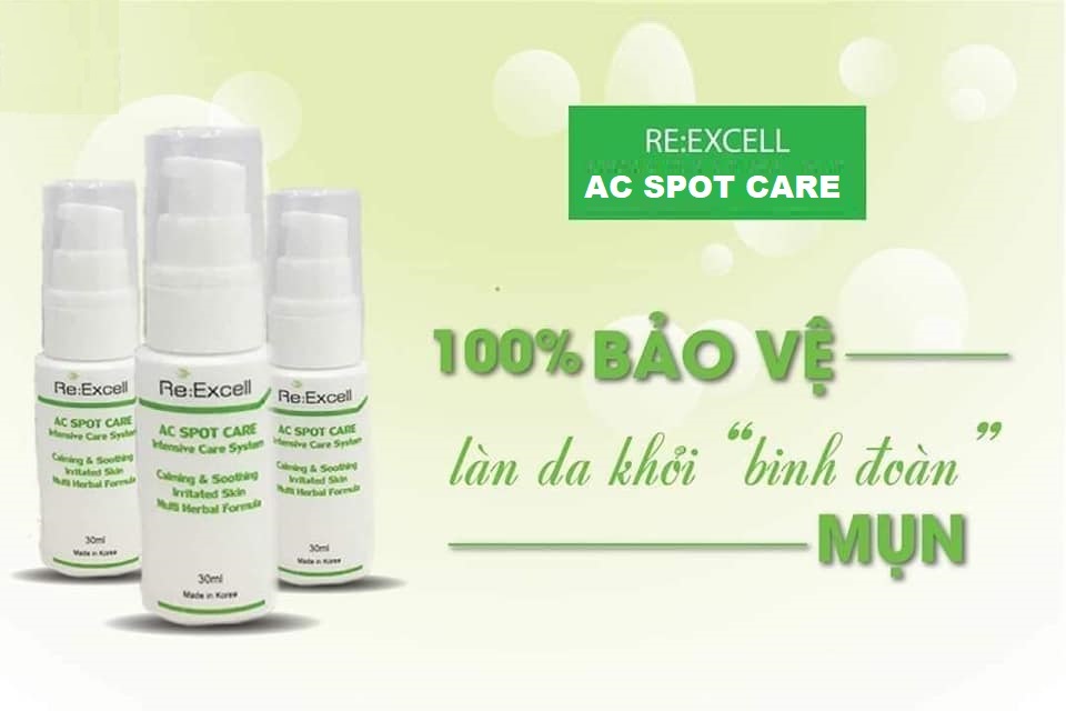 Gel hỗ trợ trị mụn Re:Excell AC Spot Care xuất xứ Hàn Quốc nhập khẩu chính ngạch và phân phối độc quyền