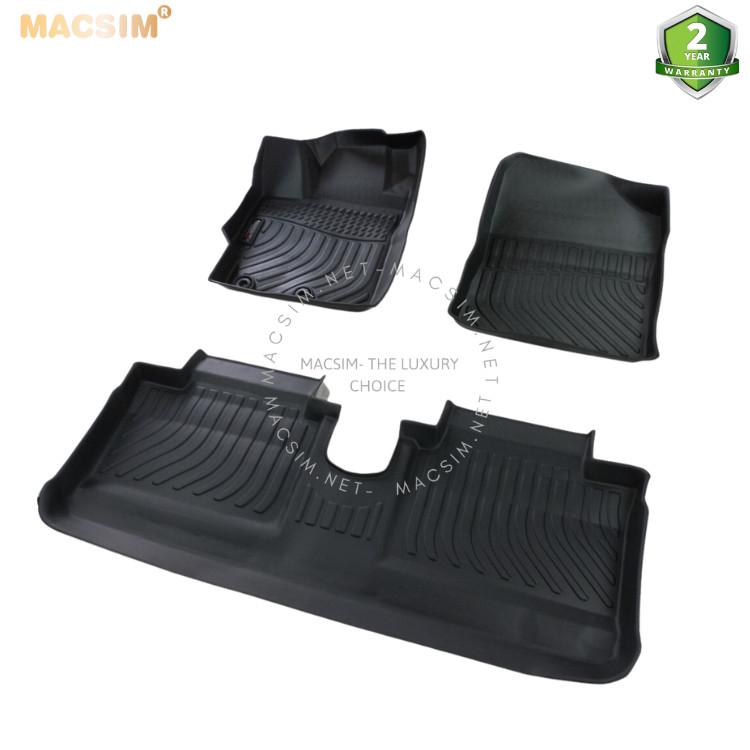 Thảm lót sàn xe ô tô Toyota Vios 2014 - nay  Nhãn hiệu Macsim chất liệu nhựa TPE cao cấp màu đen