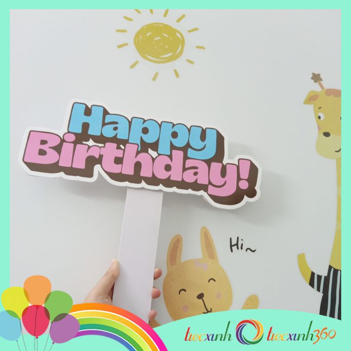 Hashtag sinh nhật Happy Birthday phụ kiện chụp hình tiệc xinh