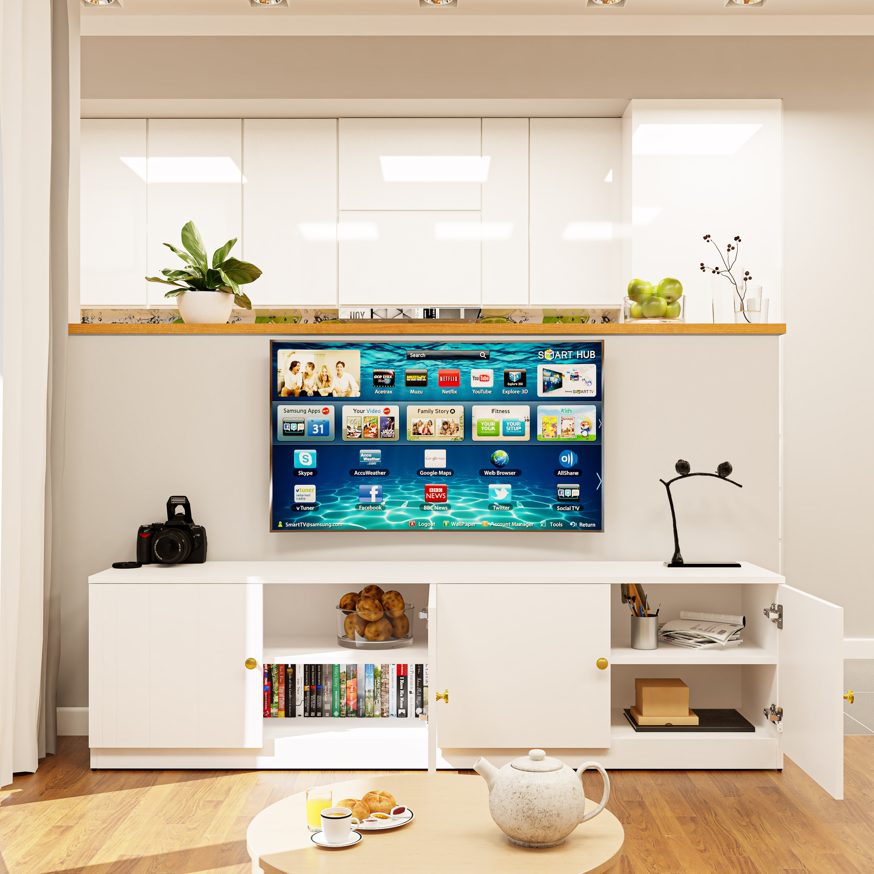 JOVIE, Kệ TV 4 cửa mở , 180cm x 40cm x 50cm , KTV_043