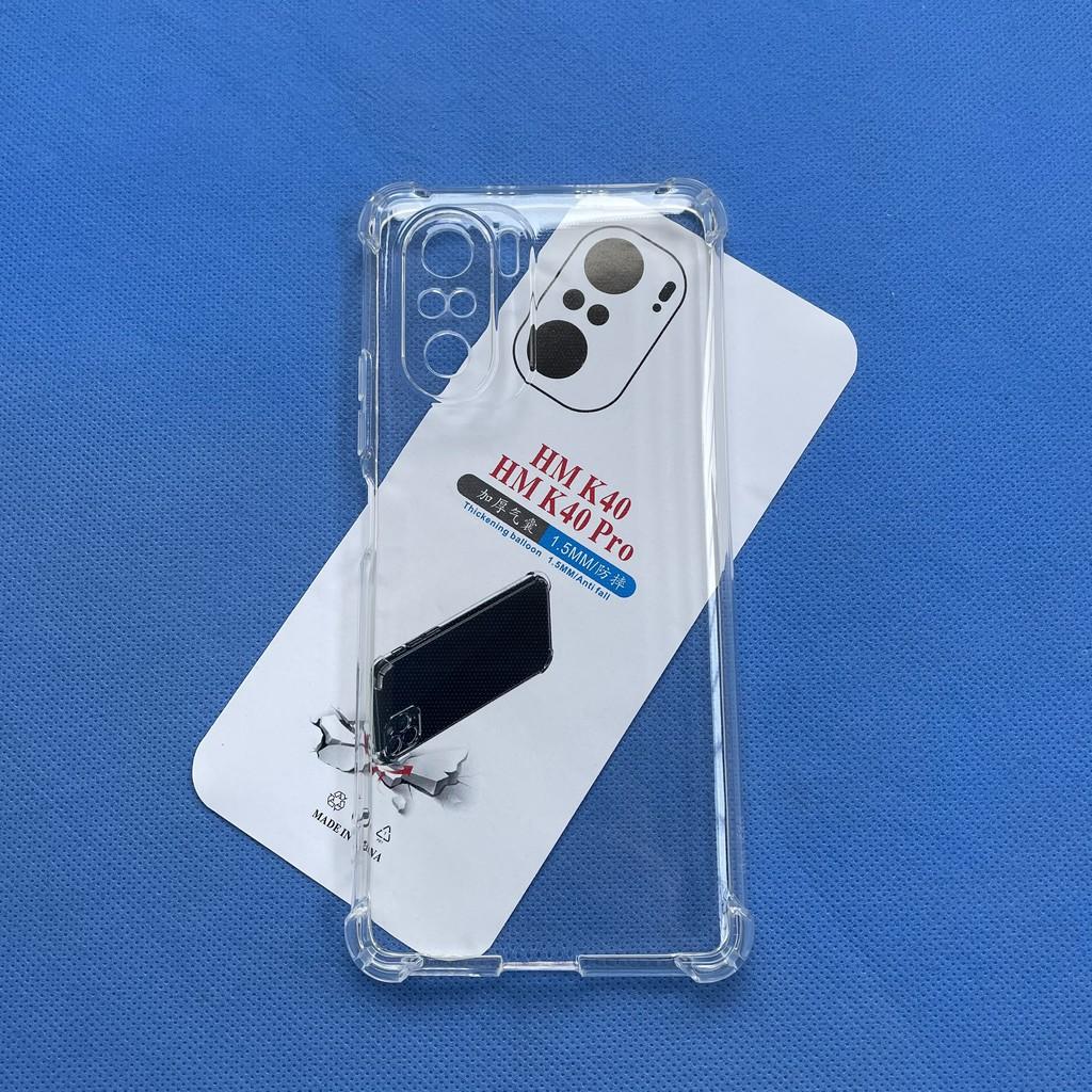 Ốp lưng silicon trong suốt chống sốc 4 cạnh cao cấp cho Xiaomi Redmi K40/ K40 Pro