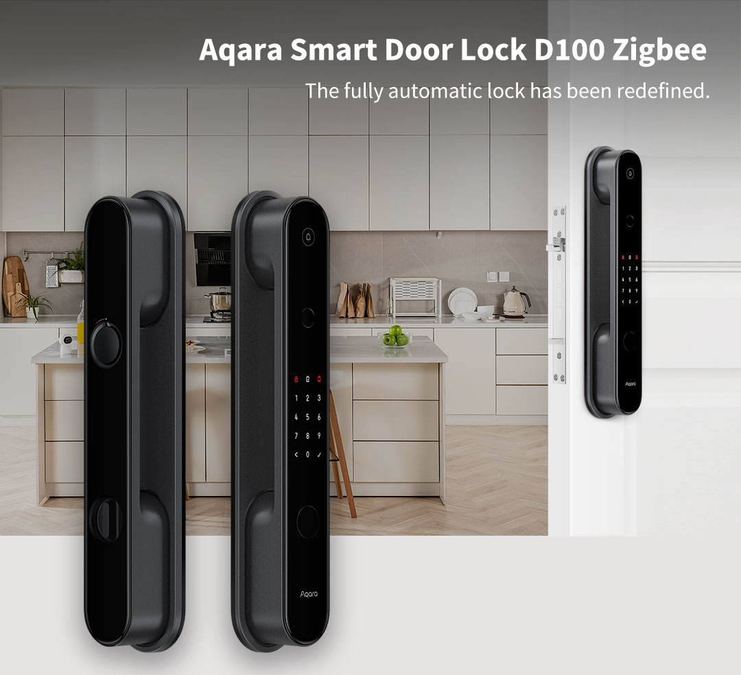 Khóa Thông Minh Aqara D100 Smart Lock Bản Quốc Tế - Khóa Push Pull Tiện lợi, mở cửa bằng vân tay, app - Hàng Chính Hãng