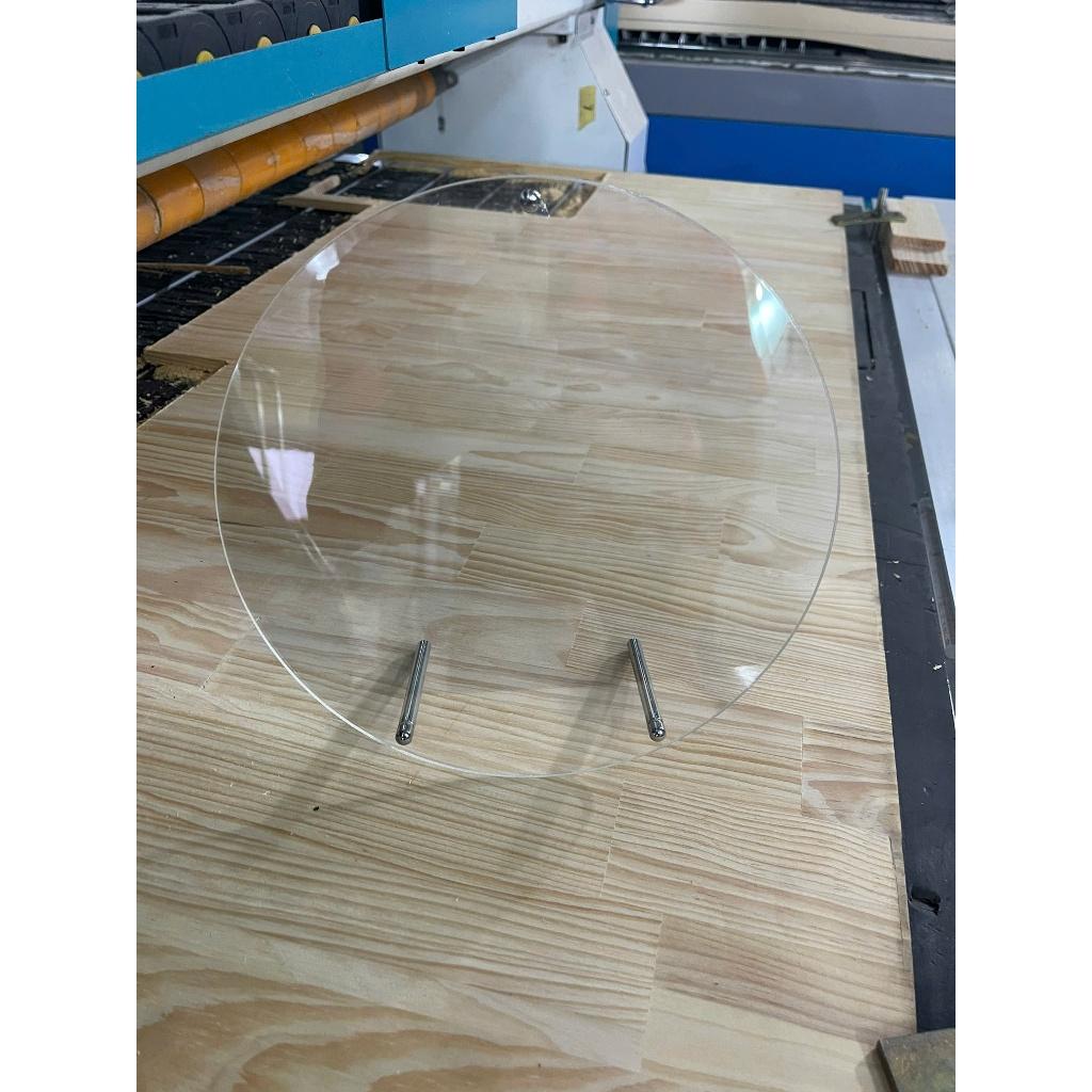 Khung ảnh để bàn mica hình tròn, trong suốt đường kính 30cm