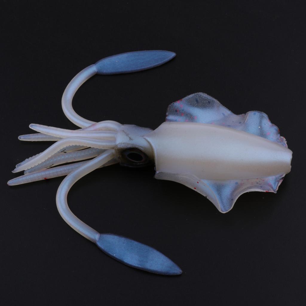 2x 1 Pc Realistic Living Saltwater Soft Plastic Squid Skirt Bait