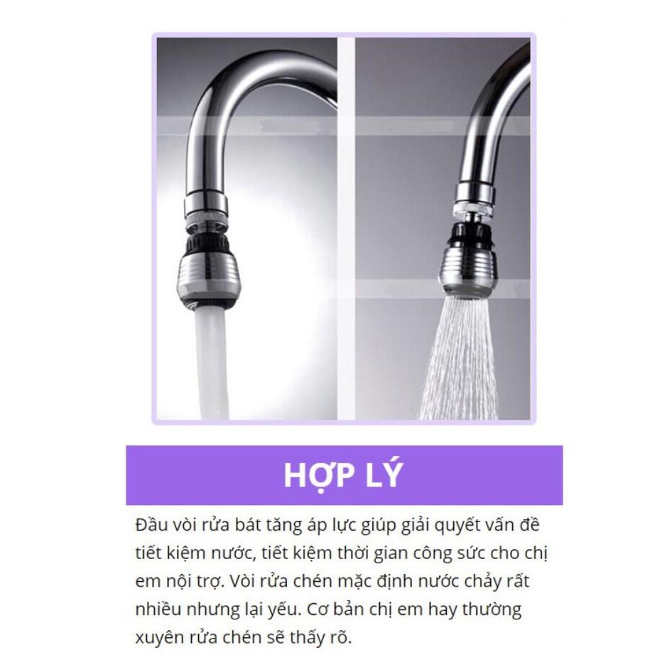 ĐẦU VÒI TĂNG ÁP XOAY 360°