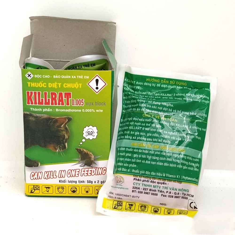 Trừ chuột Killrat 0.005 - Gói 50gram