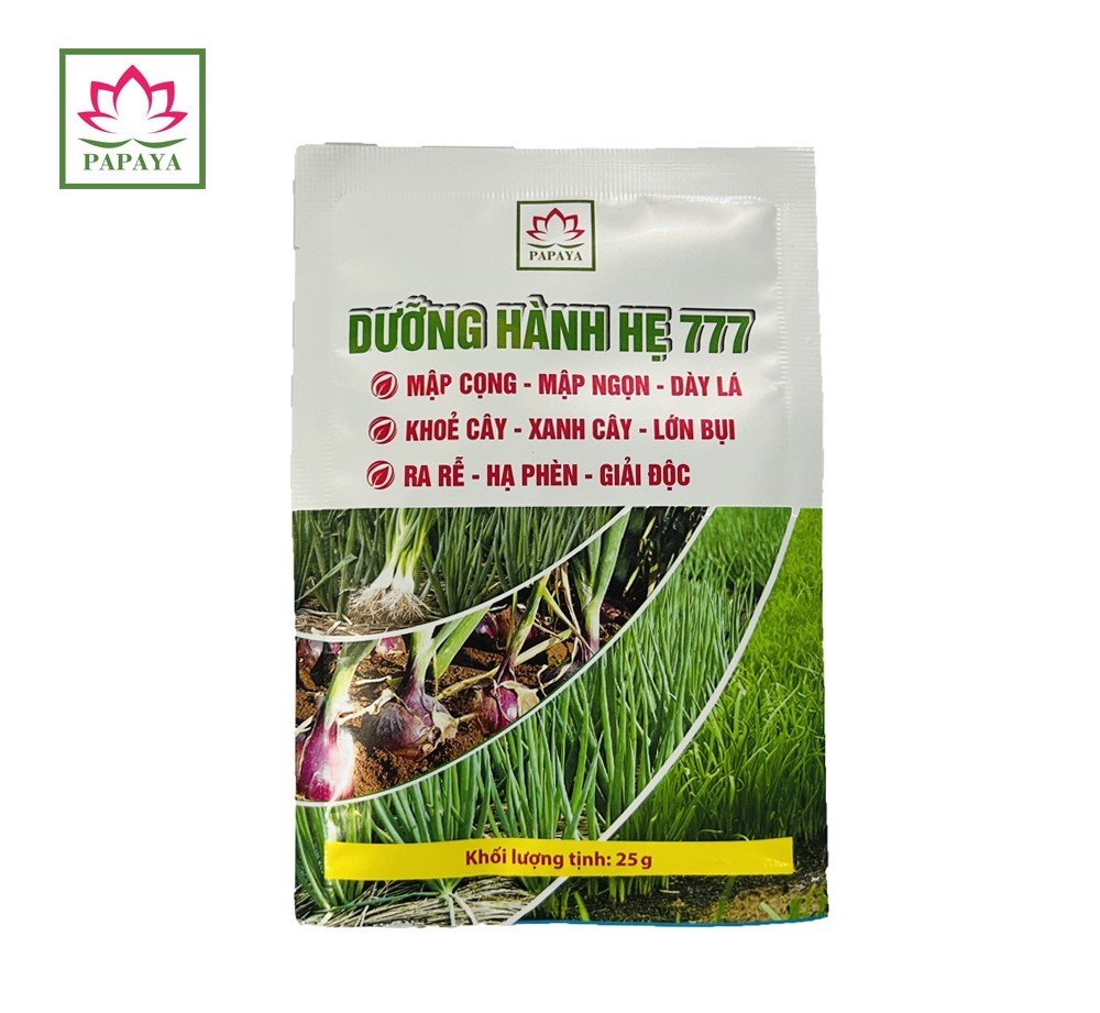 Phân bón vi lượng Dưỡng hành hẹ 777 25g Mập cọng - Dày lá - Lớn bụi