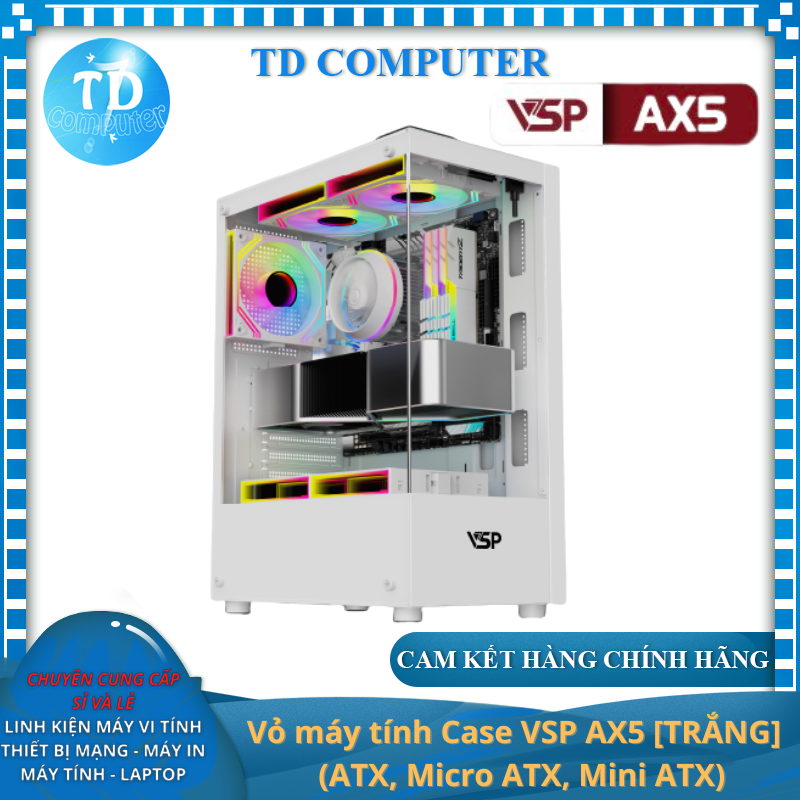 Vỏ máy tính Case VSP AX5 Gaming Kính cường lực - Hàng chính hãng VSP phân phối