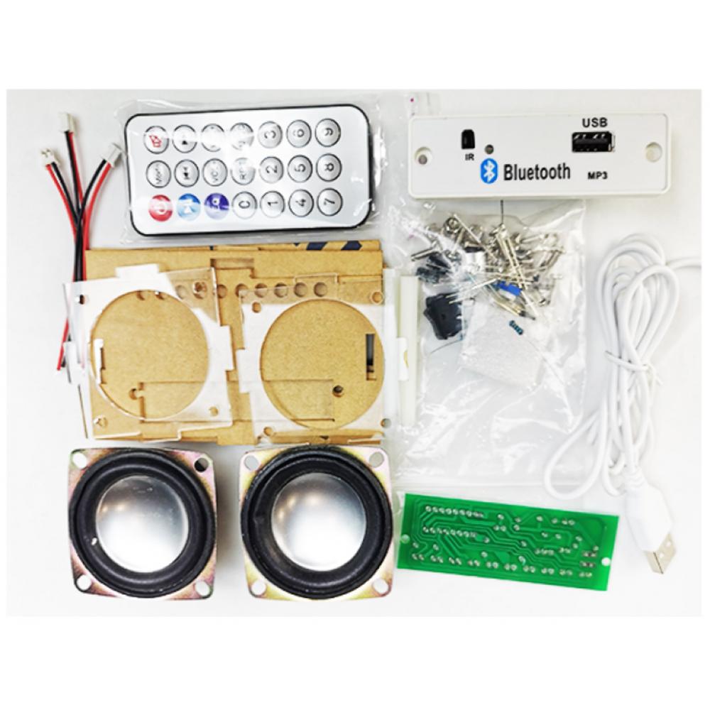 Bộ dụng cụ loa Bluetooth DIY DIY DIY Radio Kit Điện tử thành phần đào tạo hàn để giảng dạy các bộ phận lắp ráp Color: Radio with power