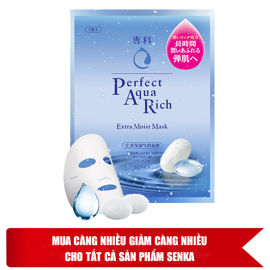 Mặt Nạ Cấp Ẩm Senka Perfect Aqua Rich Extra Moist Mask 14648 (25ml)