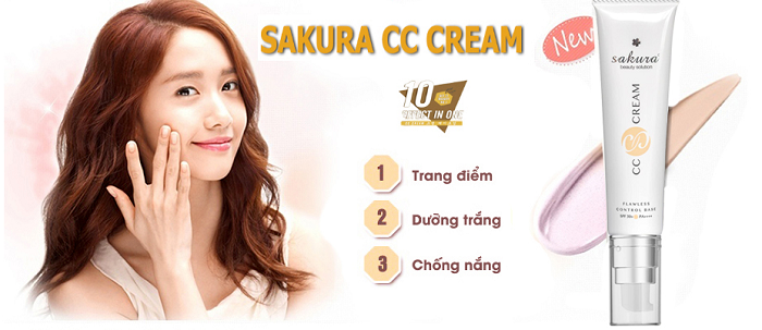 Kem Dưỡng Da Trang Điểm Sakura Cc Cream Với Tone Màu Fair