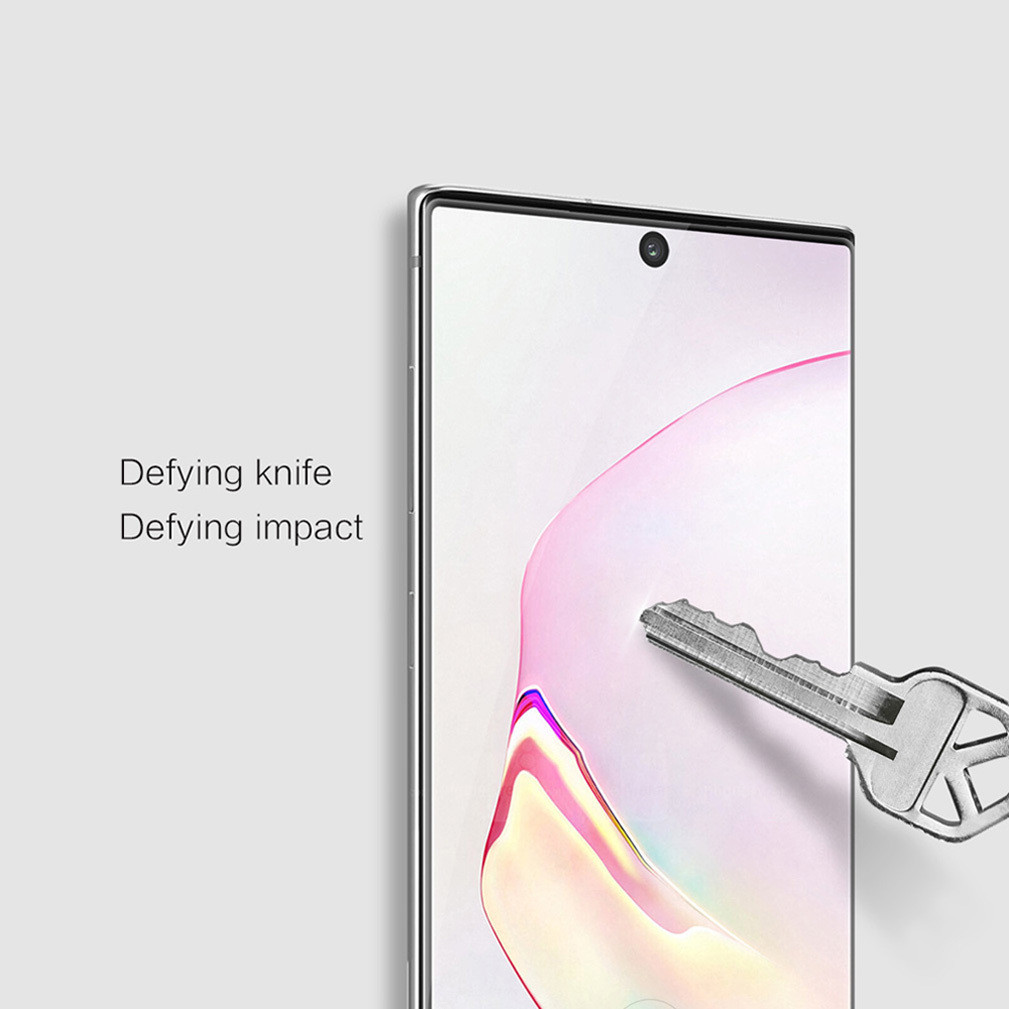 Miếng dán cường lực 3D full màn hình cho Samsung Galaxy Note 10 Plus / Note 10 Plus 5G hiệu Nillkin CP + Max ( Mỏng 0.23mm, Kính ACC Japan, Chống Lóa, Hạn Chế Vân Tay) - Hàng chính hãng