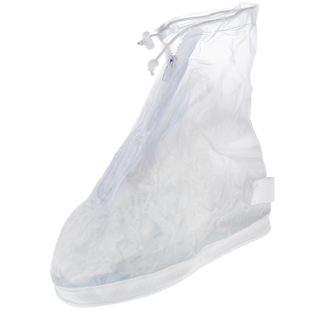 Waterproof Rain Boots Cover Reusable & Foldable Shoes Overshoes Durable Anti-Slip Sole Travel Gear Cycling Fishing Men Women Kids