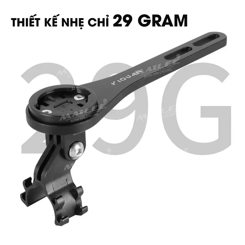 Giá đỡ đồng hồ đo/ đèn pin cho xe đạp đa năng YQ-2006 mở rộng gắn tay lái, tiết kiệm không gian, chất liệu nhôm phù hợp với xe đạp touring - Mai Lee