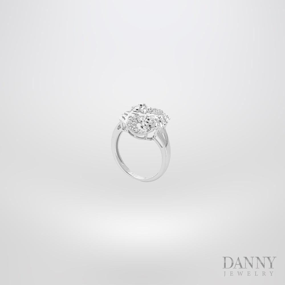 Nhẫn Nữ Bạc 925 Danny Jewelry Xi Bạch Kim Đính Đá CZ KI4GZ011