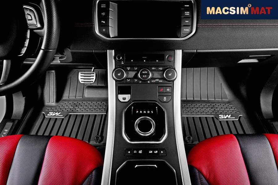 Thảm lót sàn ô tô LANDROVER EVOQUE 2020 Nhãn hiệu Macsim 3W chất liệu nhựa TPE đúc khuôn cao cấp - màu đen