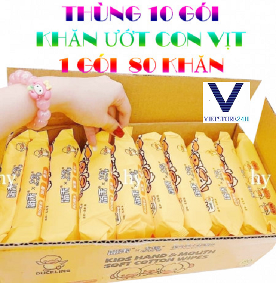 THÙNG KHĂN ƯỚT CON VỊT VÀNG  , 80 TỜ