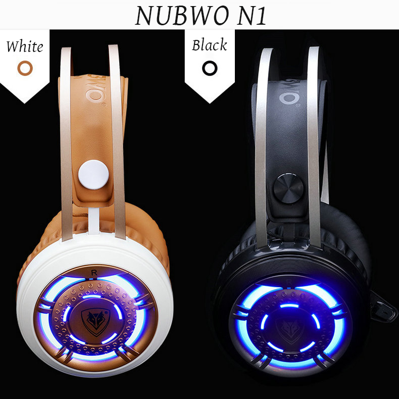 Tai nghe chụp tai chuyên Game Nubwo N1 Led (Đen) - Hàng Nhập Khẩu