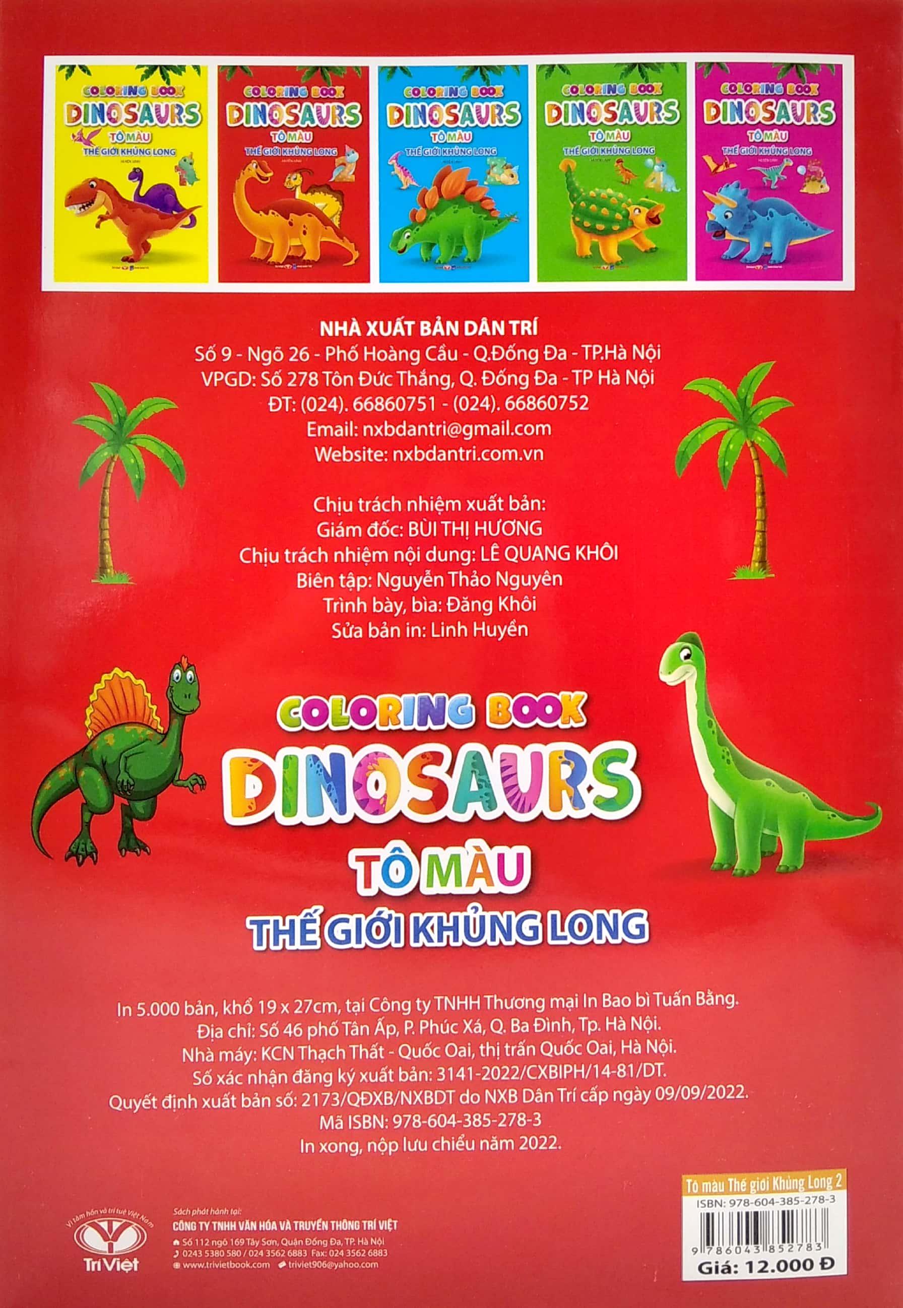 Tô Màu Thế Giới Khủng Long Dinosaurs 2