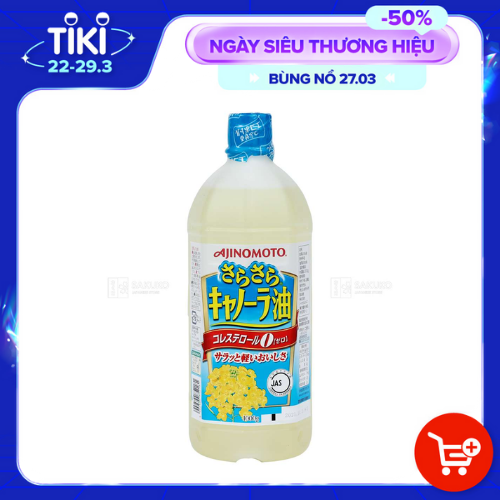 Dầu Hoa Cải Ajinomoto (1000g) Bảo Vệ Sức Khỏe, Chăm Sóc Sắc Đẹp - Nội Địa Nhật Bản