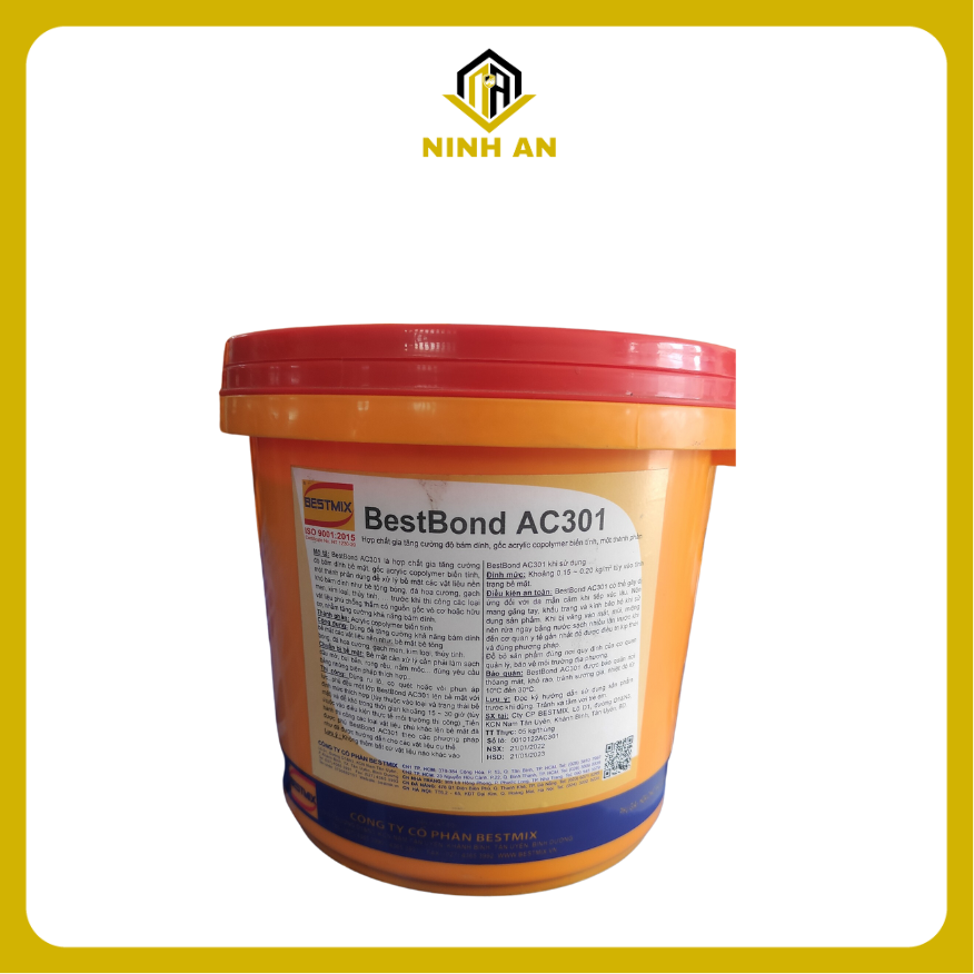 BestBond AC301 - Thùng 5kg Hợp chất tăng cường độ bám dính,gốc acrylic copolymer biến tính,một thành phần